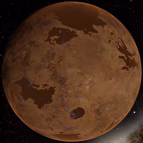 Crius - A cold titan with an atmosphere of Carbon Dioxide, Nitrogen, and Carbon Monoxide.