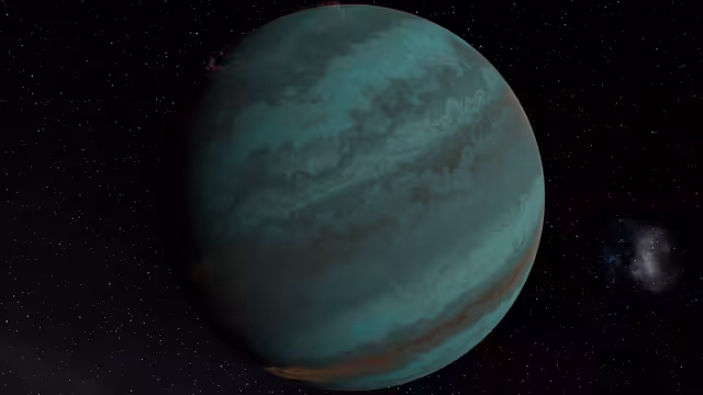 Mercudo - A warm Ice Giant with an atmosphere of Hydrogen and Helium.