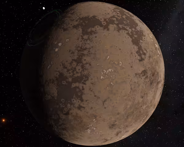 Xaldi - A frozen world covered in ice made up of Methane. The atmosphere is filled with Methane and Nitrogen