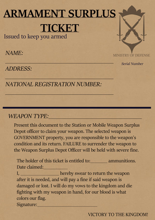 Armament Surplus Ticket document.png