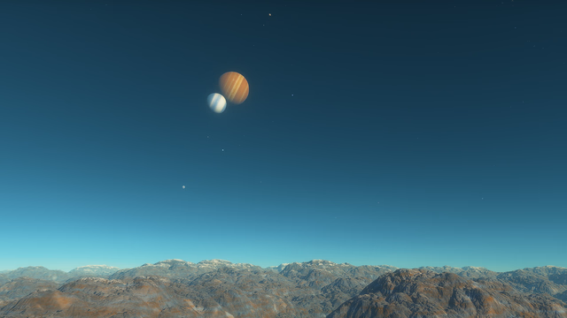 Phorcys and Ceto seen above one of Asudem's mountainous regions