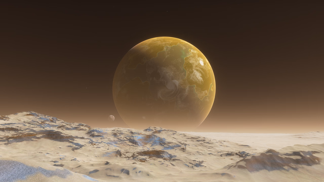 Axoloterra as seen from its first moon