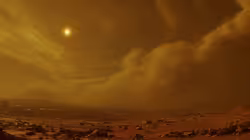 Ravaging dust storm on Dunacia
