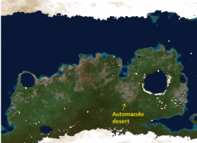 Efedyte continent map with annotations