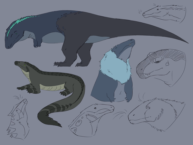 Obi and Aqua from a Feral AU (Art by Avrilmarine)