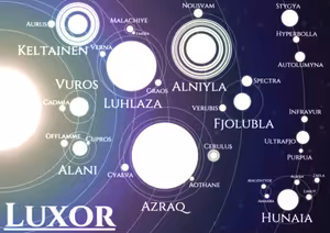 Map of the Luxor system in Chromagaia