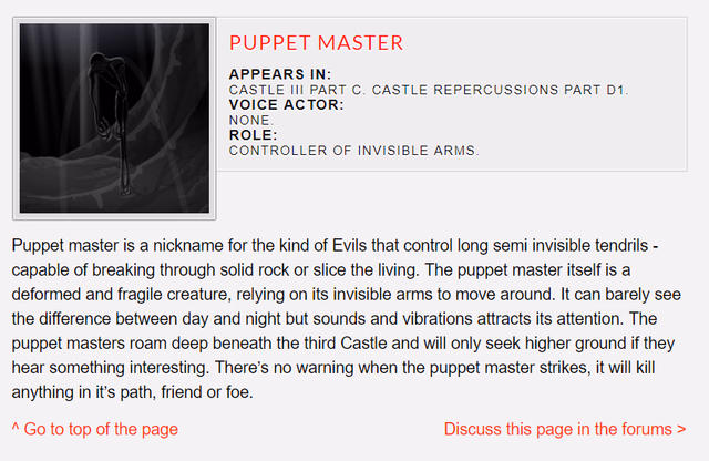 "Puppet Master:" Creature type