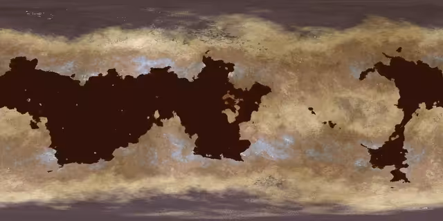 Due to high copper content, the planet's seas used to be red. They have since been cleared in order to make them more liveable for imported life.