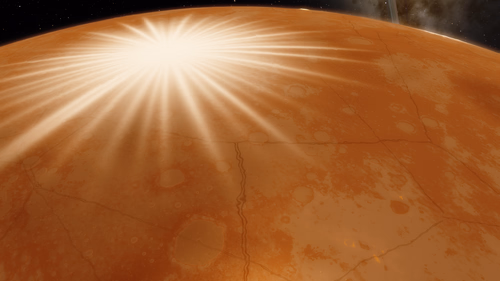 Closeup of the surface