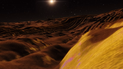 Track surface with an oil stain