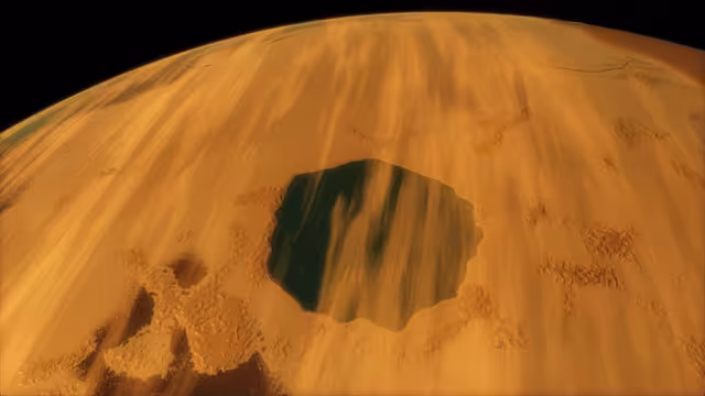 Orbital view of Freya Lake.