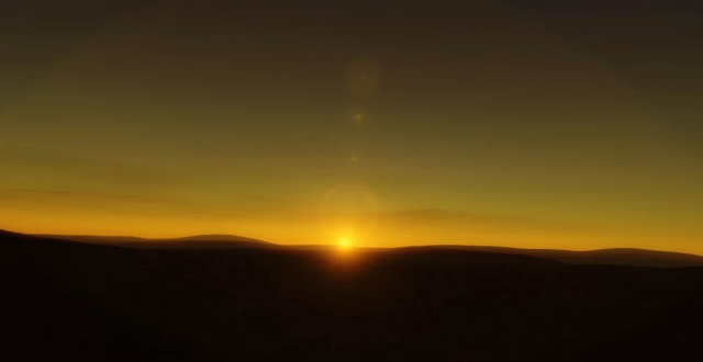 61 Cygni A setting, creating a "second sunset"