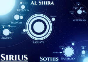 Map of the Sirius system in Thirteenth Assemblage