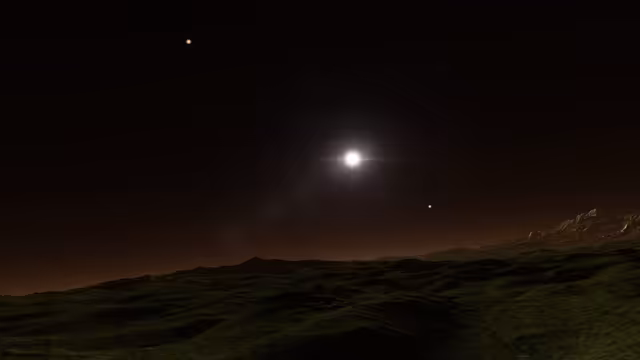 Sunset on the pre-terraformed world