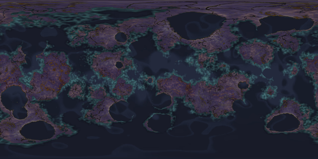 Map of Tiafe in 100,000 CE