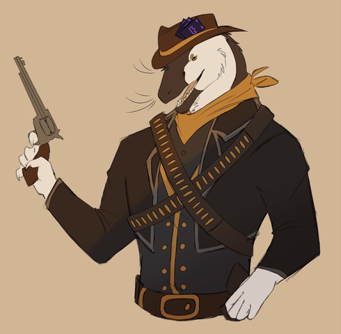 Lucky from a Western-style AU (Art by Avrilmarine)